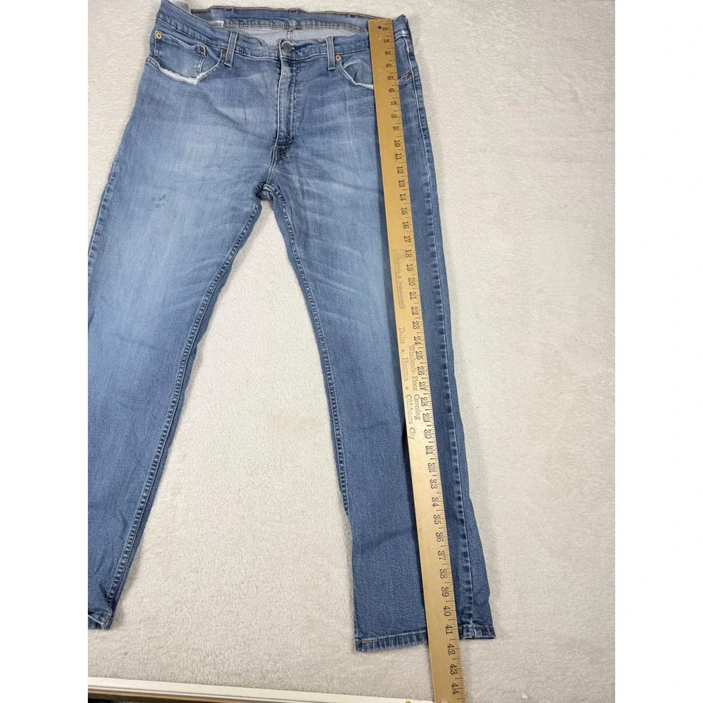 Levis 559 Relaxed Straight Jeans Mens 38x32 Light Wash Blue Good Denim Pants